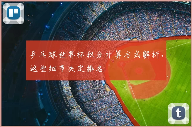 乒乓球世界杯积分计算方式解析,这些细节决定排名
